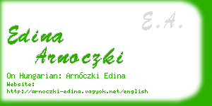 edina arnoczki business card