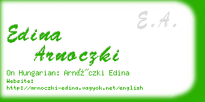 edina arnoczki business card